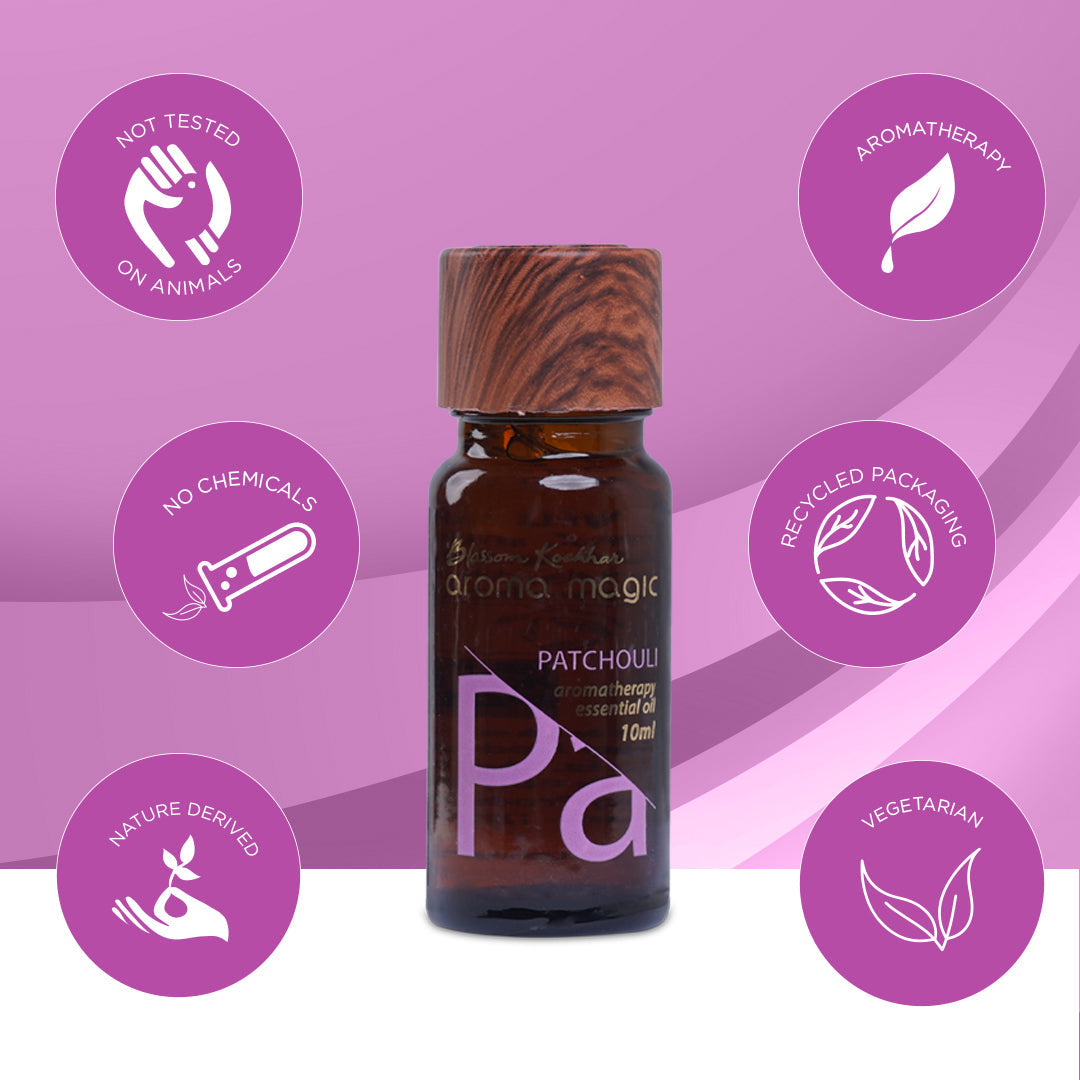 Aroma Magic Patchouli Essential Oil - Balance Oily Skin & Controls Dandruff, 10ml - Image 6 - Buy from Indicrest