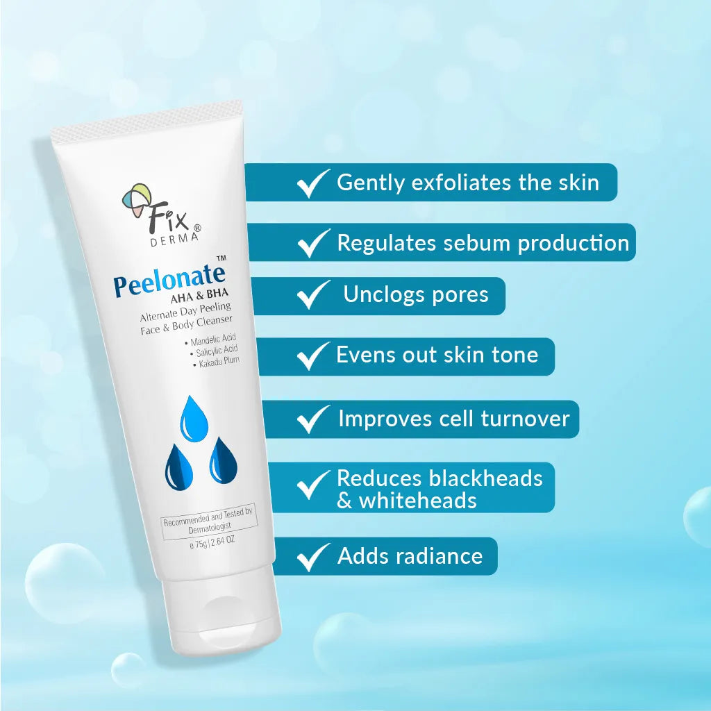 Fixderma Peelonate AHA & BHA | AHA & BHA Powered Skin Exfoliator on Alternate Days, 75g - Image 2 - Buy from Indicrest