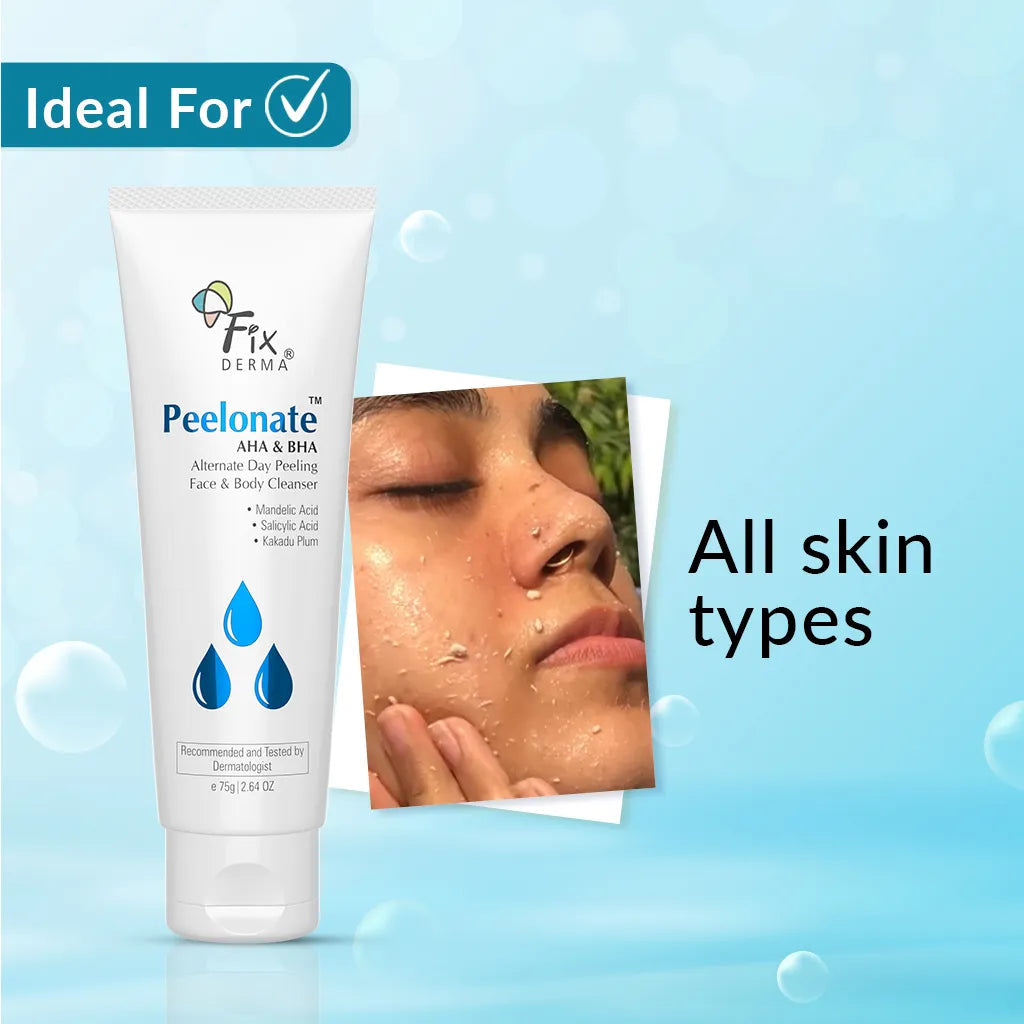 Fixderma Peelonate AHA & BHA | AHA & BHA Powered Skin Exfoliator on Alternate Days, 75g - Image 3 - Buy from Indicrest