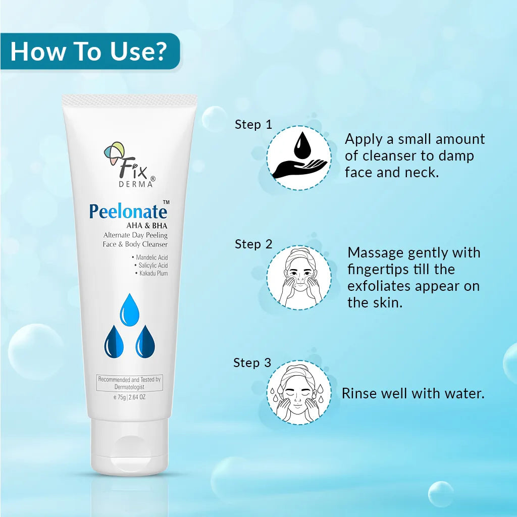 Fixderma Peelonate AHA & BHA | AHA & BHA Powered Skin Exfoliator on Alternate Days, 75g - Image 6 - Buy from Indicrest