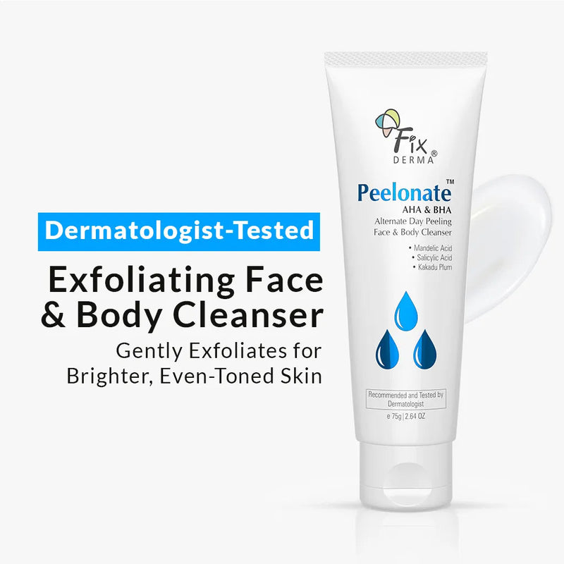 Fixderma Peelonate AHA & BHA | AHA & BHA Powered Skin Exfoliator on Alternate Days, 75g - Buy from Indicrest