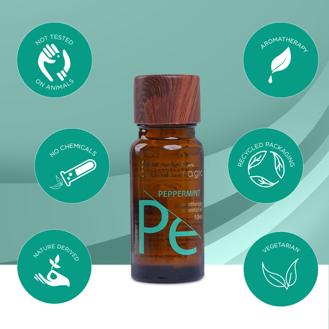 Aroma Magic Peppermint Essential Oil - Relieve Headaches & Indigestion, 10ml - Image 3 - Buy from Indicrest