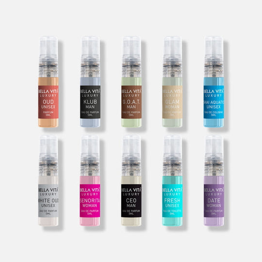 Luxury Perfume Trial Pack - 10 x 5ml - Indicrest