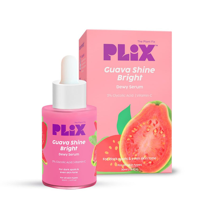 Plix 3% Glycolic Guava Shine Bright Serum, 30ml - Indicrest Buy at Indicrest