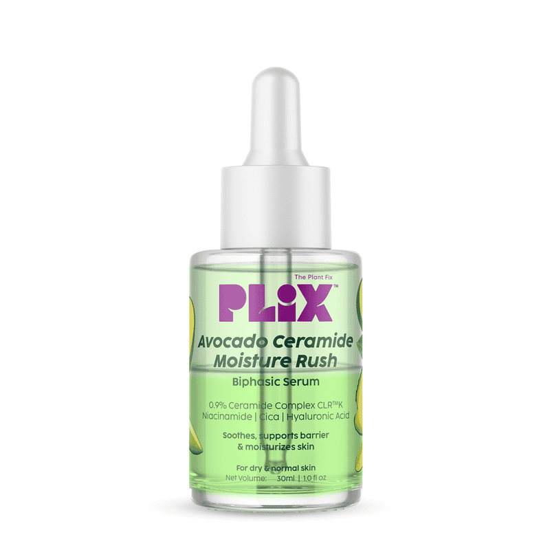 Plix Avocado Ceramide Moisture Rush Biphasic Serum for Strengthening Moisture Barrier, 30ml Buy at Indicrest