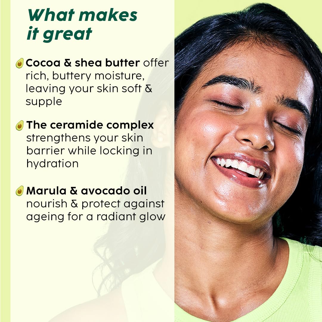 Plix Avocado Ceramide Moisture Rush Luxury Body Butter for Silky Smooth Skin, 200g