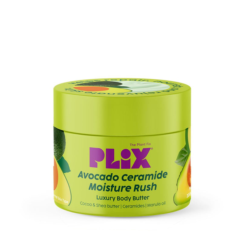 Plix Avocado Ceramide Moisture Rush Luxury Body Butter for Silky Smooth Skin, 200g Buy at Indicrest