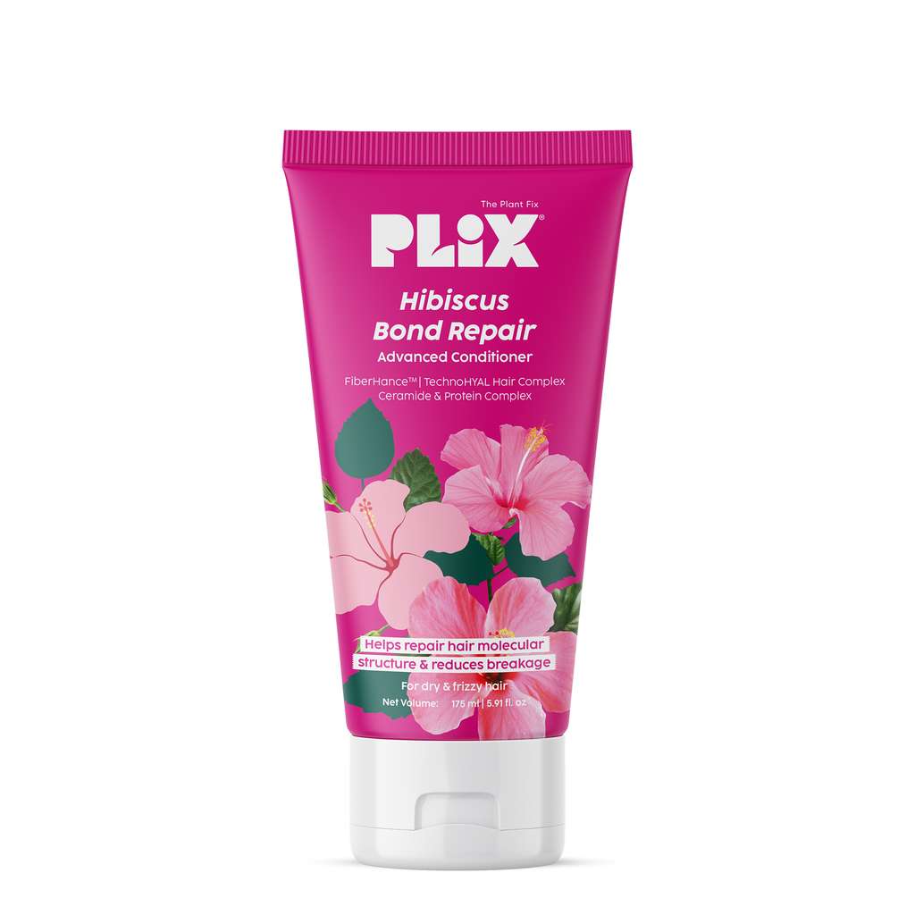 Plix Hibiscus Bond Repair Advanced Conditioner | Repairs Hair Structure & Reduces Breakage, 175ml