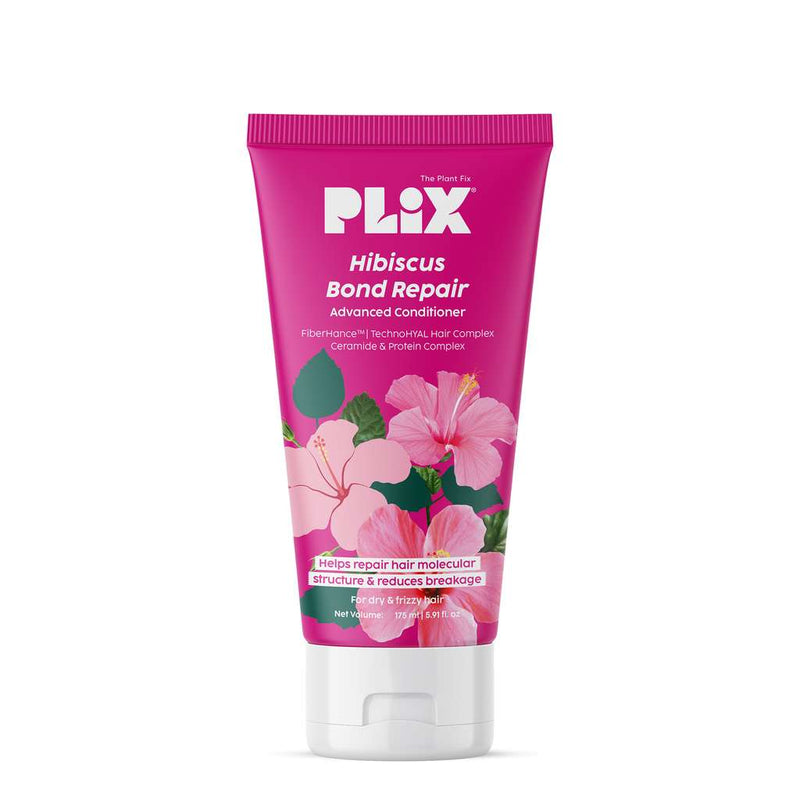 Plix Hibiscus Bond Repair Advanced Conditioner | Repairs Hair Structure & Reduces Breakage, 175ml Buy at Indicrest