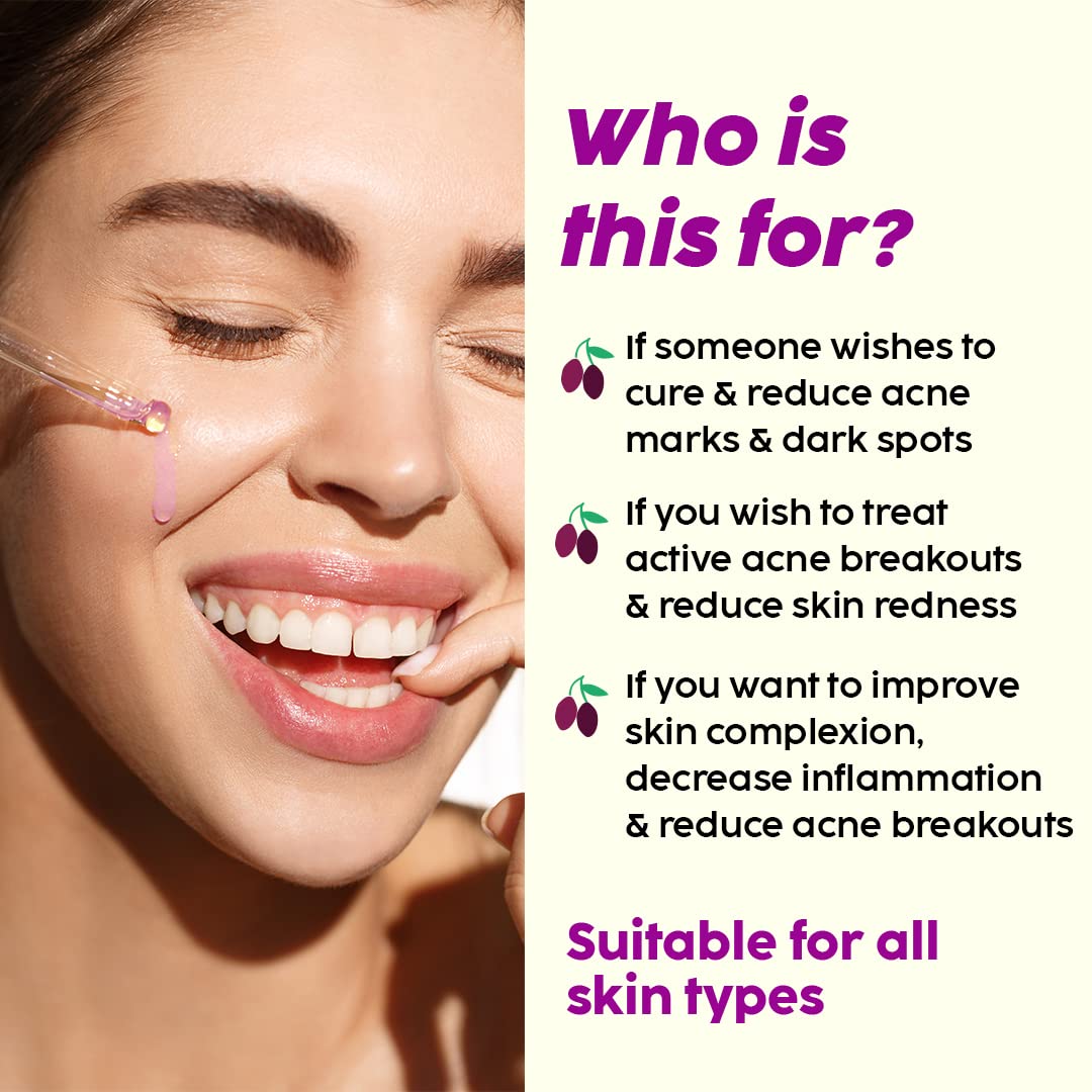 Plix Jamun 2% Salicylic Acid Exfoliating Face Serum | For Active Acne & Blackheads, 30ml