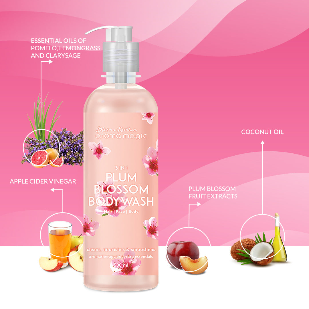 Aroma Magic 3 in 1 Plum Blossom Body Wash For Skin, Hair, and Body, 220ml - Image 2 - Buy from Indicrest