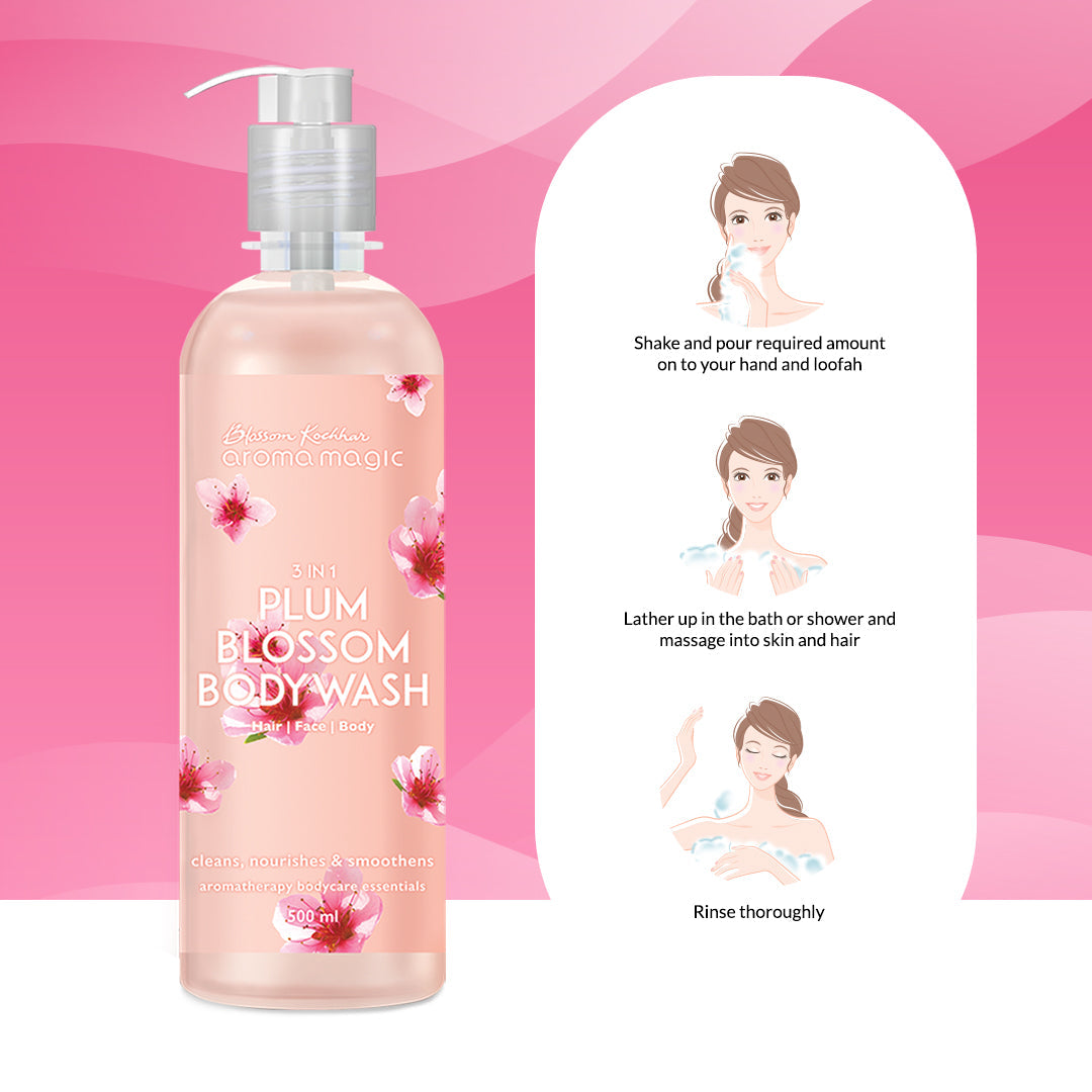Aroma Magic 3 in 1 Plum Blossom Body Wash For Skin, Hair, and Body, 220ml - Image 5 - Buy from Indicrest