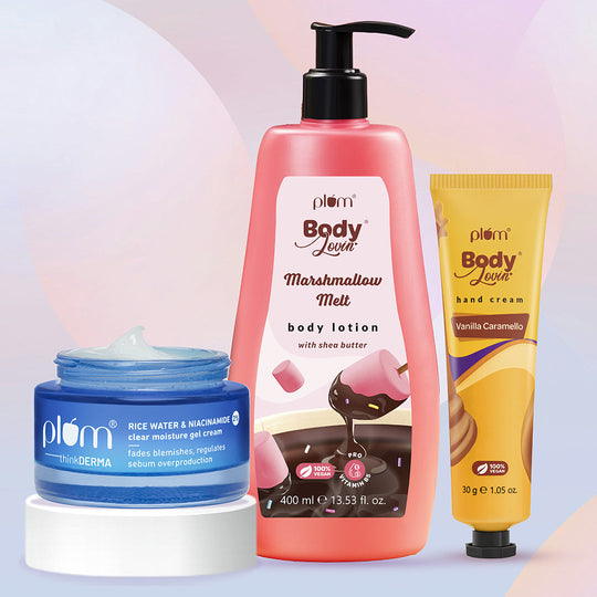 Plum Intense Hydrating & Moisturizing Combo | Oil-Free Hydration | Brightens & Fades Blemishes | Instant & Intense Moisturization | Non-Greasy & Lightweight Buy at Indicrest