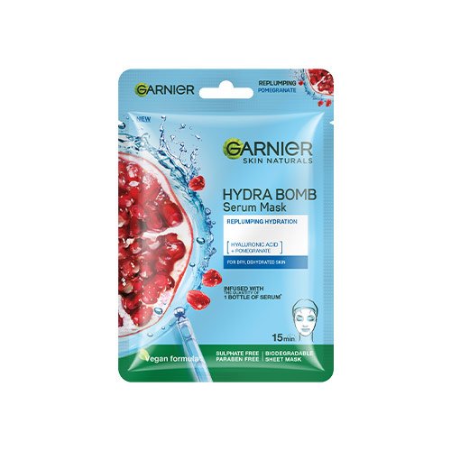 Garnier Hydra Bomb Pomegranate Serum Sheet Mask, 32g - Indicrest Buy at Indicrest