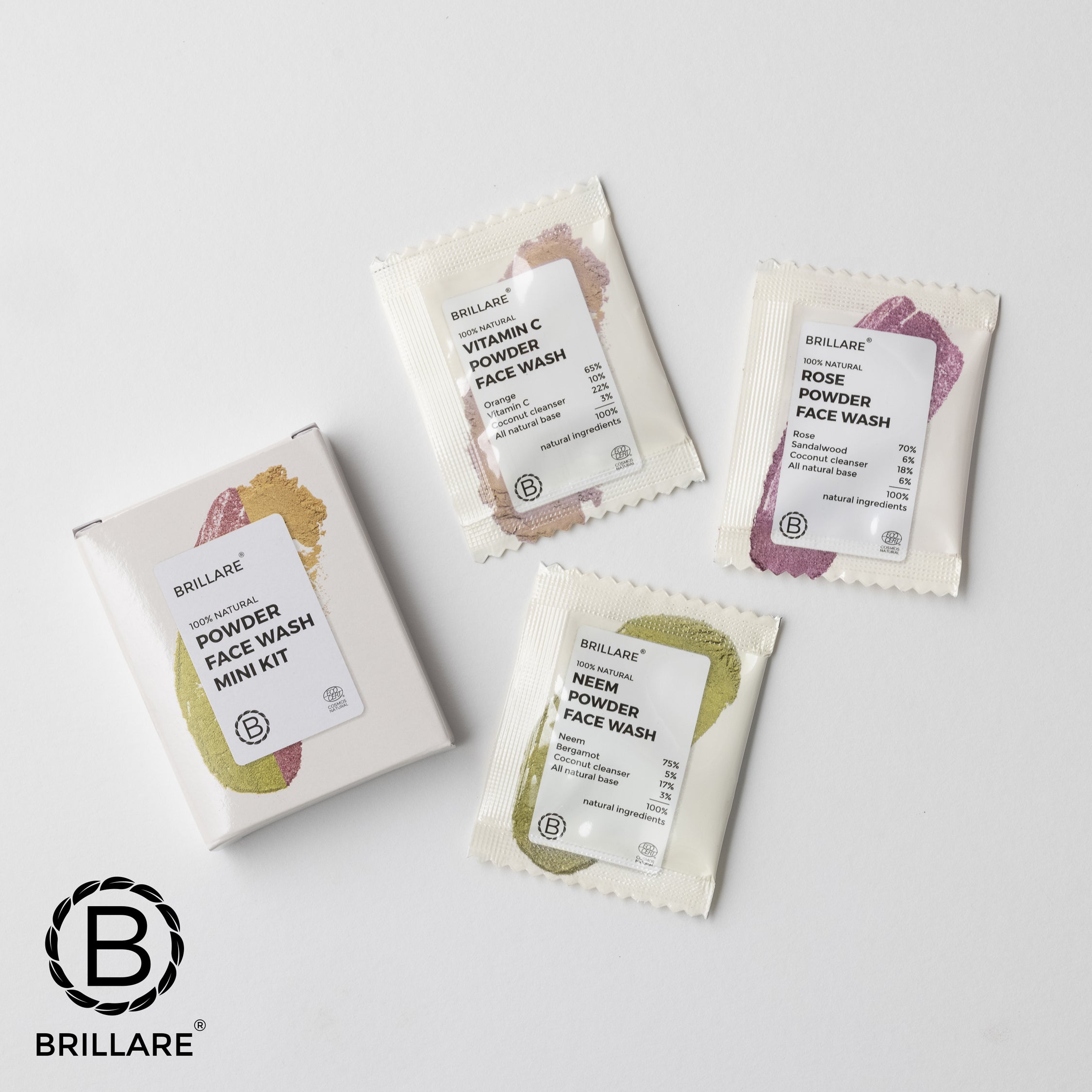 Brillare Powder Face Wash Mini Kit, 3 Sachet X 1g - Image 7 - Buy from Indicrest