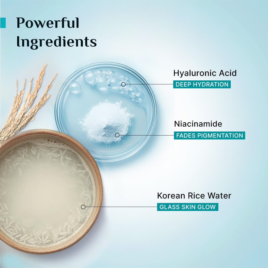 Pilgrim Korean Rice Water Hydra Glow Gel Face Wash, 100ml - Image 3 - Buy from Indicrest