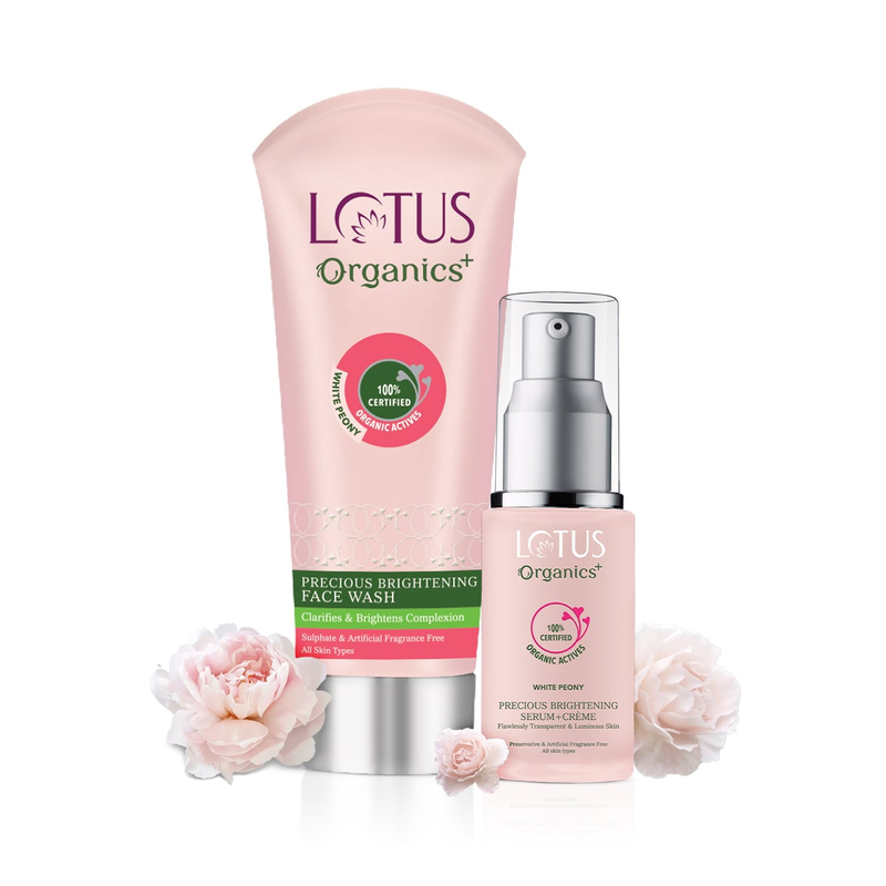 Lotus Herbals Precious Brightening Facewash & Serum-Creme collection, PB Face Wash 100g PB serum 30ml
