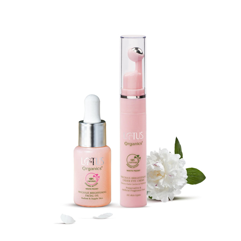 Lotus Herbals Precious Brightening Luminous Combo, Under Eye Creme 15GPB Night Creme 50g