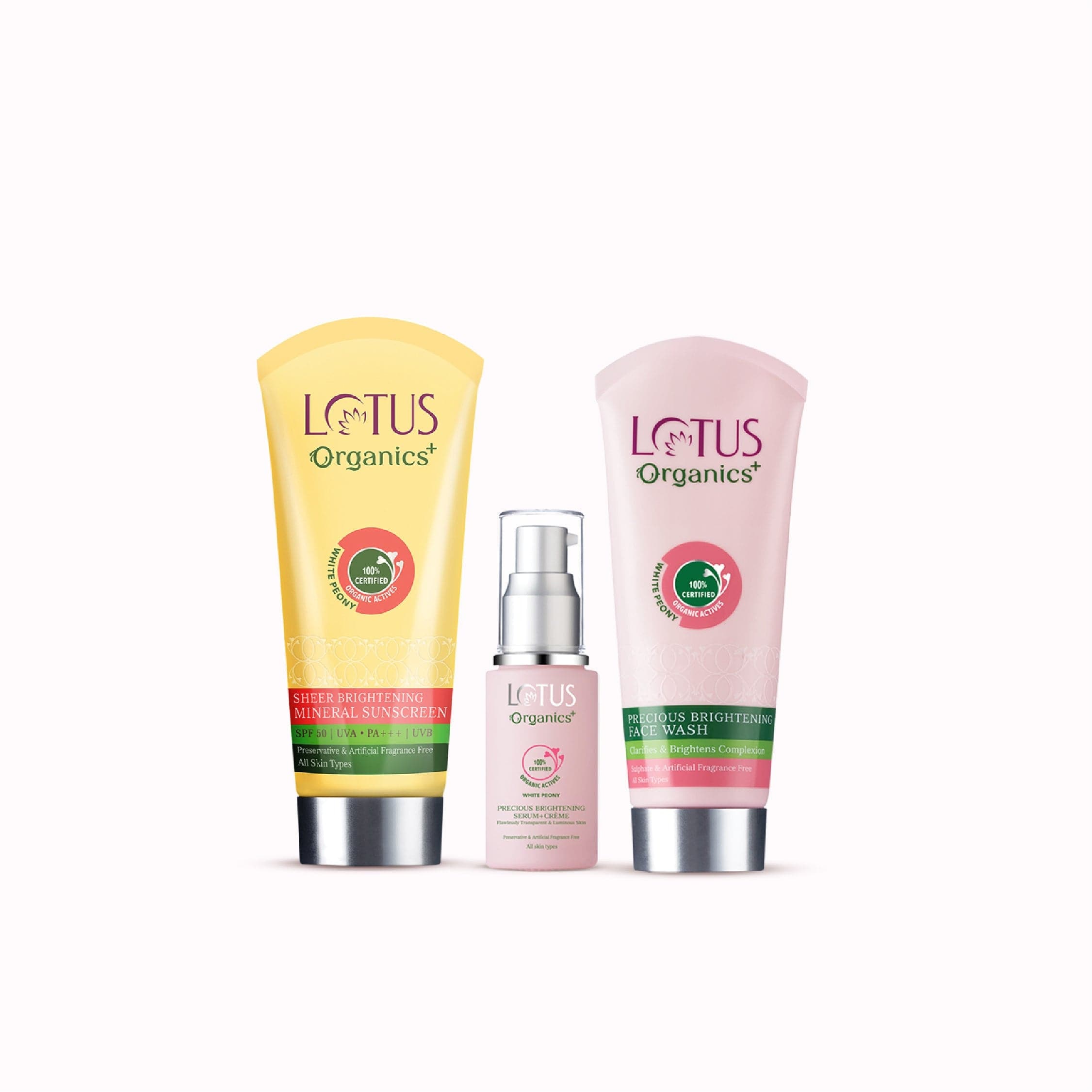 Lotus Herbals Precious Brightening Glow Essentials, 50g + 50g + 100g + 100g