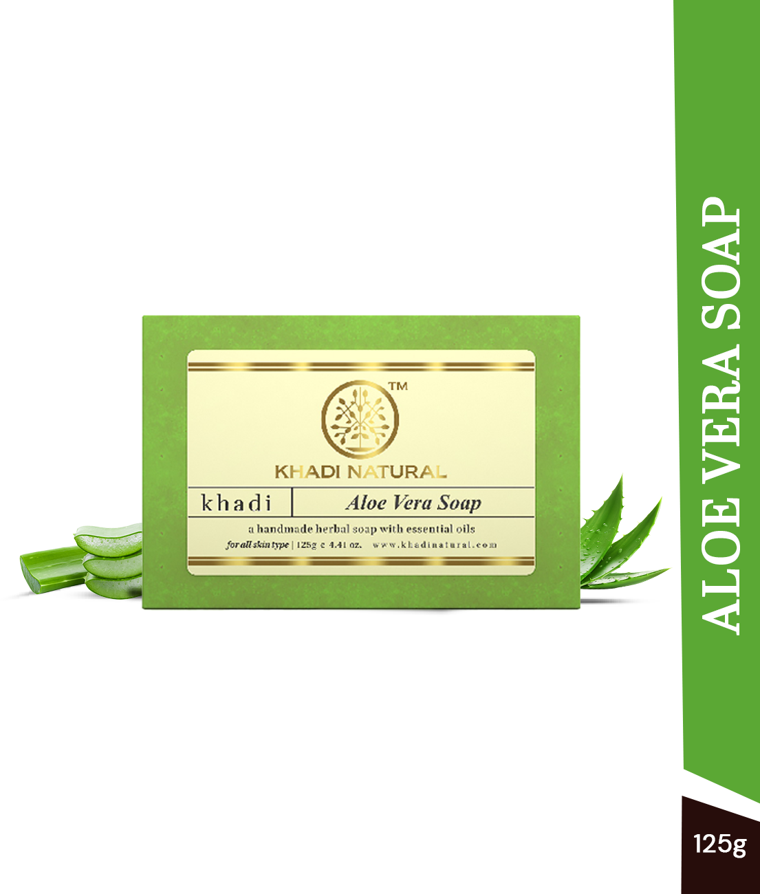 Khadi Natural Herbal Aloevera Soap - 125gm - Image 7 - Buy from Indicrest