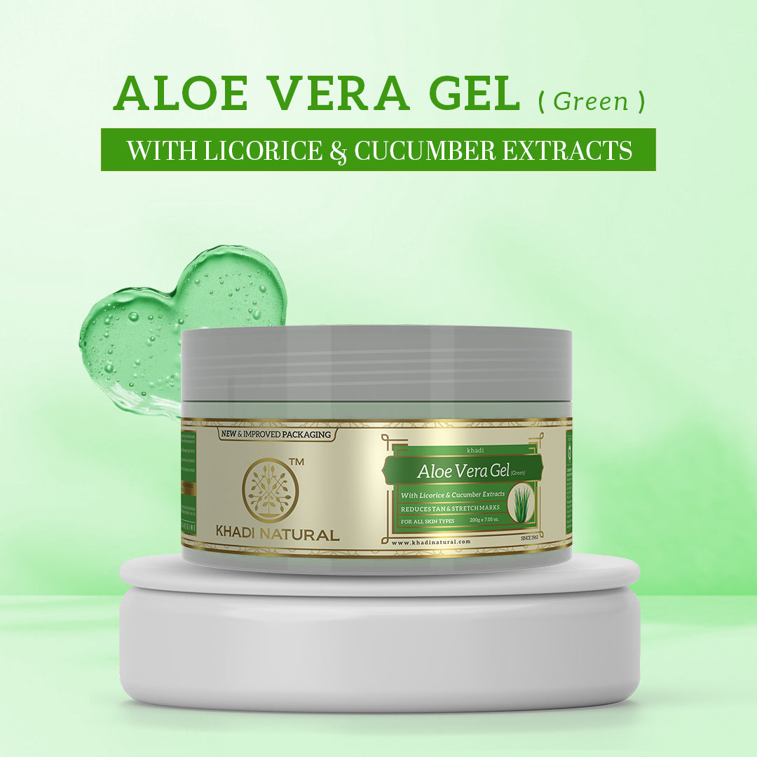 Khadi Natural Aloe Vera (Green) Facial Massage Gel With Licorice & Cucumber Extracts - Fresh & Hydrated - 200gm - Image 7 - Buy from Indicrest