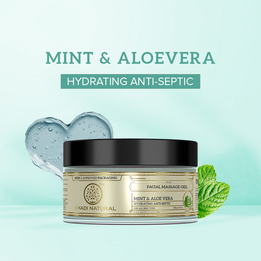 Khadi Natural Mint & Aloevera Face Massage Gel - 100gm Sale - Image 6 - Buy from Indicrest