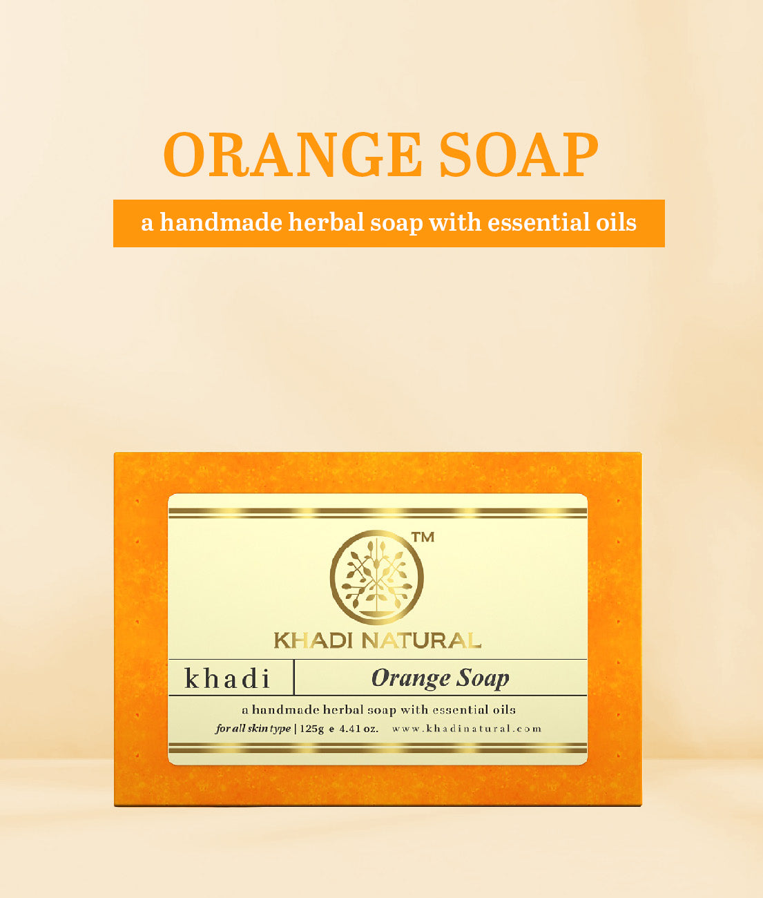 Khadi Natural Orange Soap 125gm - Image 8 - Buy from Indicrest