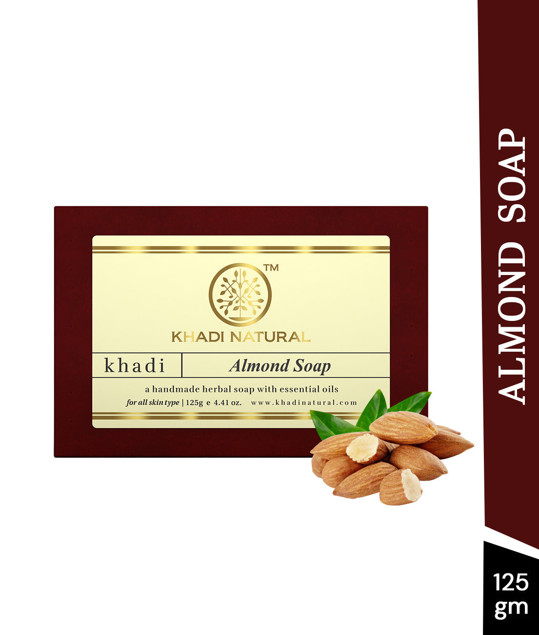 Khadi Natural Almond Soap - 125gm - Image 7 - Buy from Indicrest