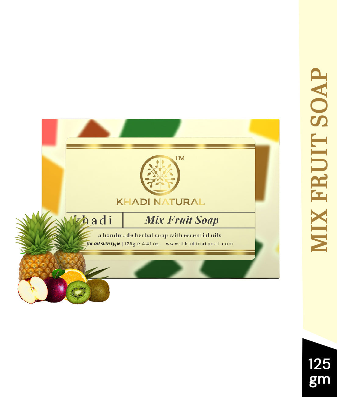 Khadi Natural Mix Fruit Soap 125gm - Image 7 - Buy from Indicrest