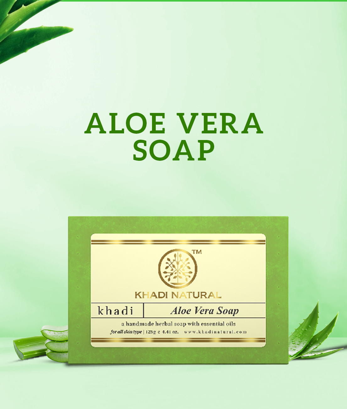 Khadi Natural Herbal Aloevera Soap - 125gm - Image 8 - Buy from Indicrest