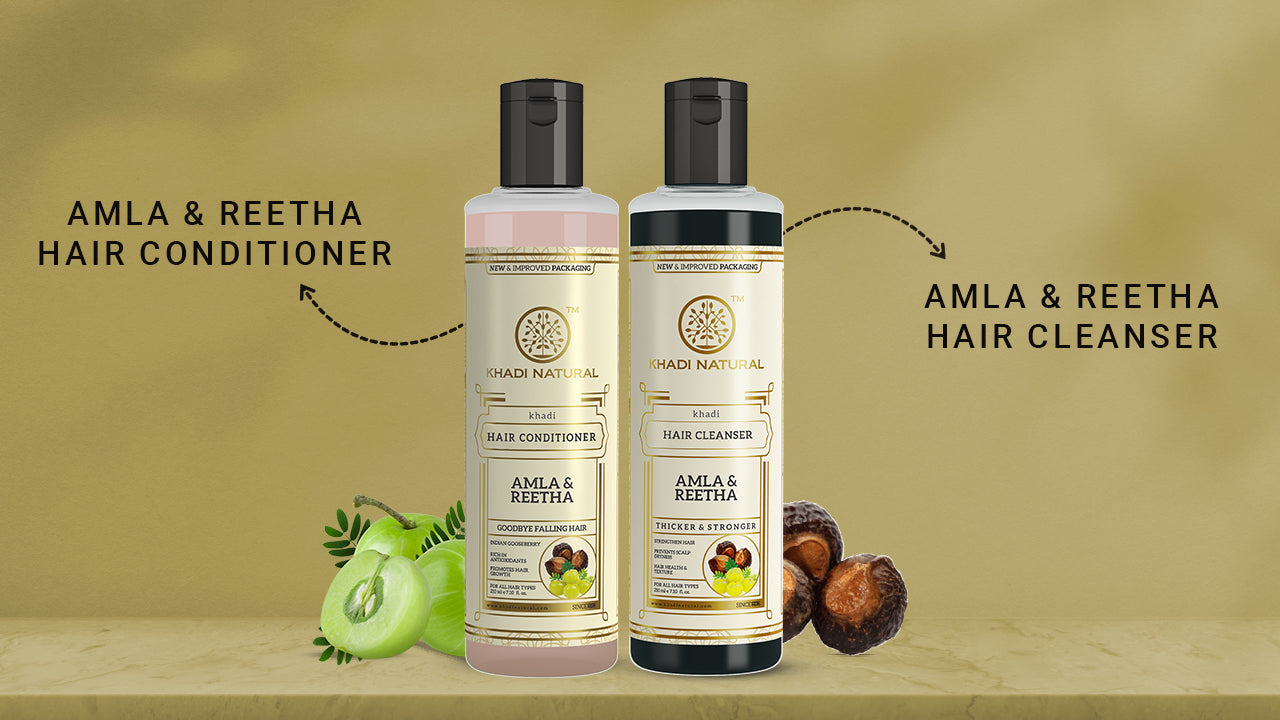 Khadi Natural Amla & Reetha Hair Cleanser & Conditioner Combo – Pack of 2 - 210ml Each - Image 5 - Buy from Indicrest