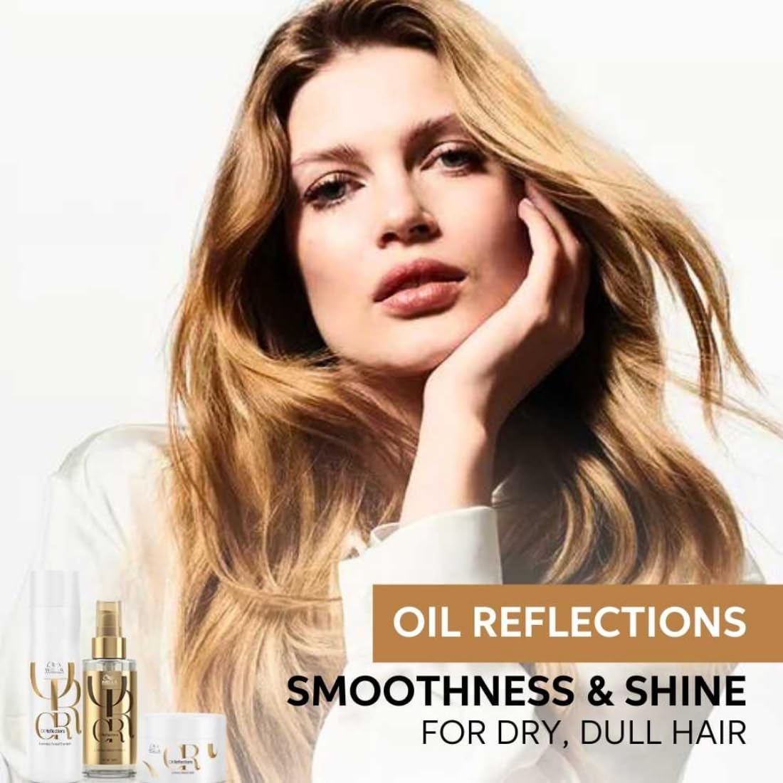 Product shot of Wella Oil Reflections Luminous Reboost Mask on white background