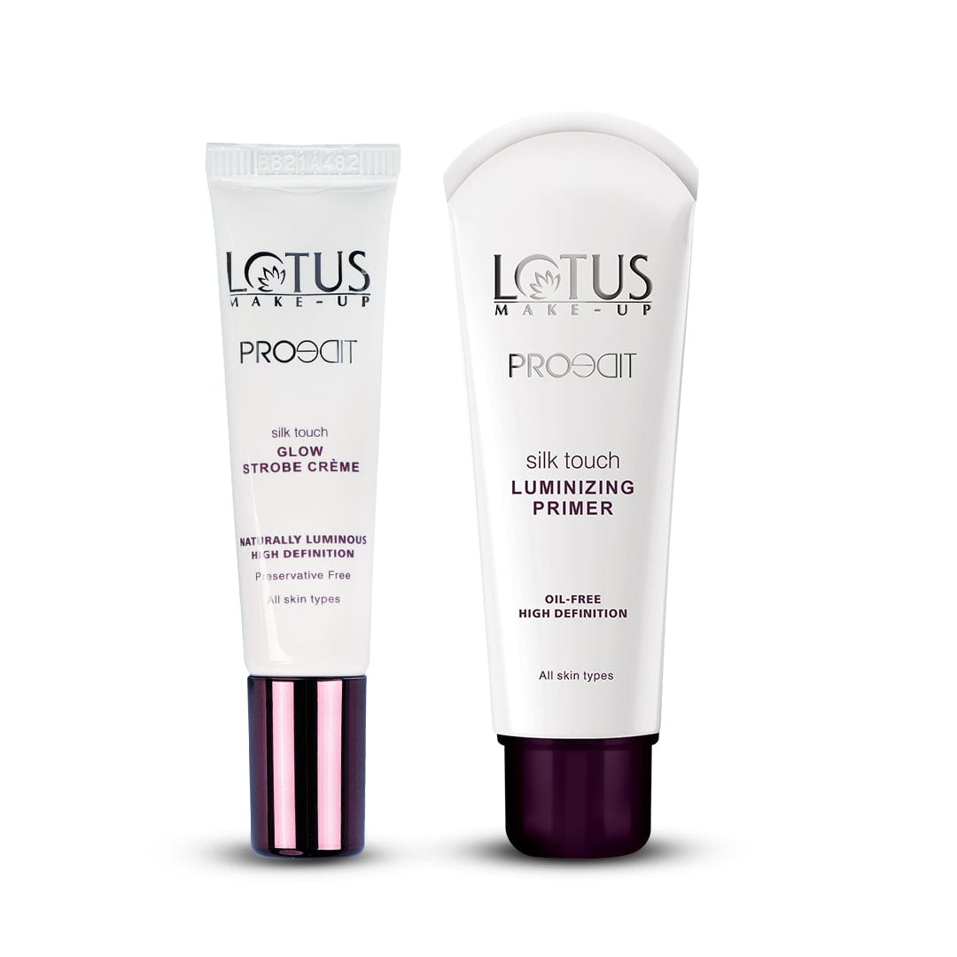 Lotus Herbals Proedit Prep Swipe & Glow, Primer 20g + Strobe Creme 12g