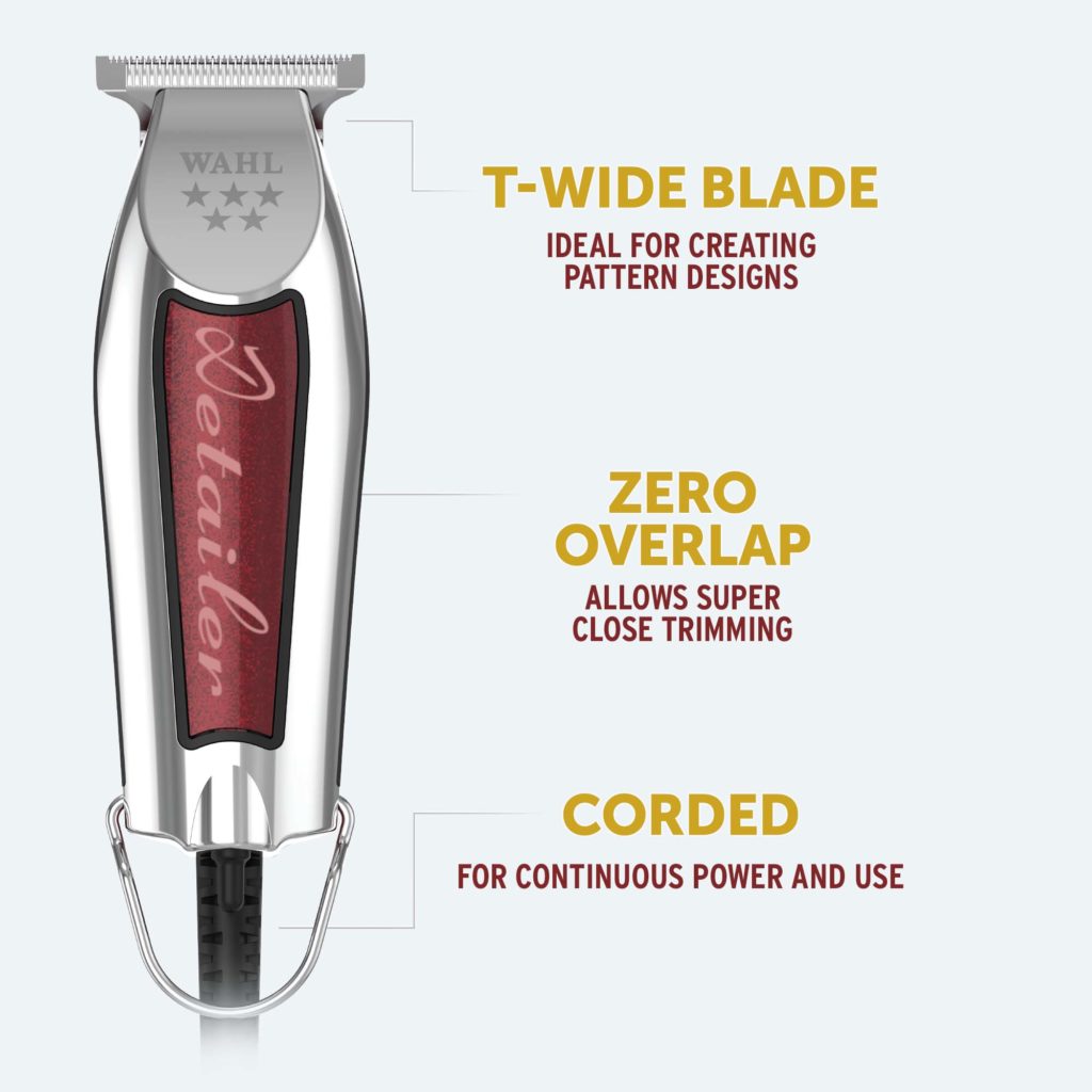 Professional Wahl T-Wide Blade Detailer Close-Up Indicrest