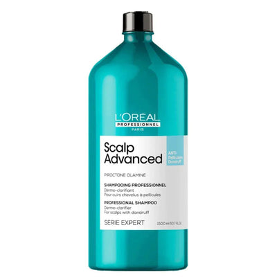 L'Oreal Professionnel Scalp Advanced Anti-Oiliness Dermo-Purifier Shampoo 1500ml | Deep Cleanse for Oily Scalp