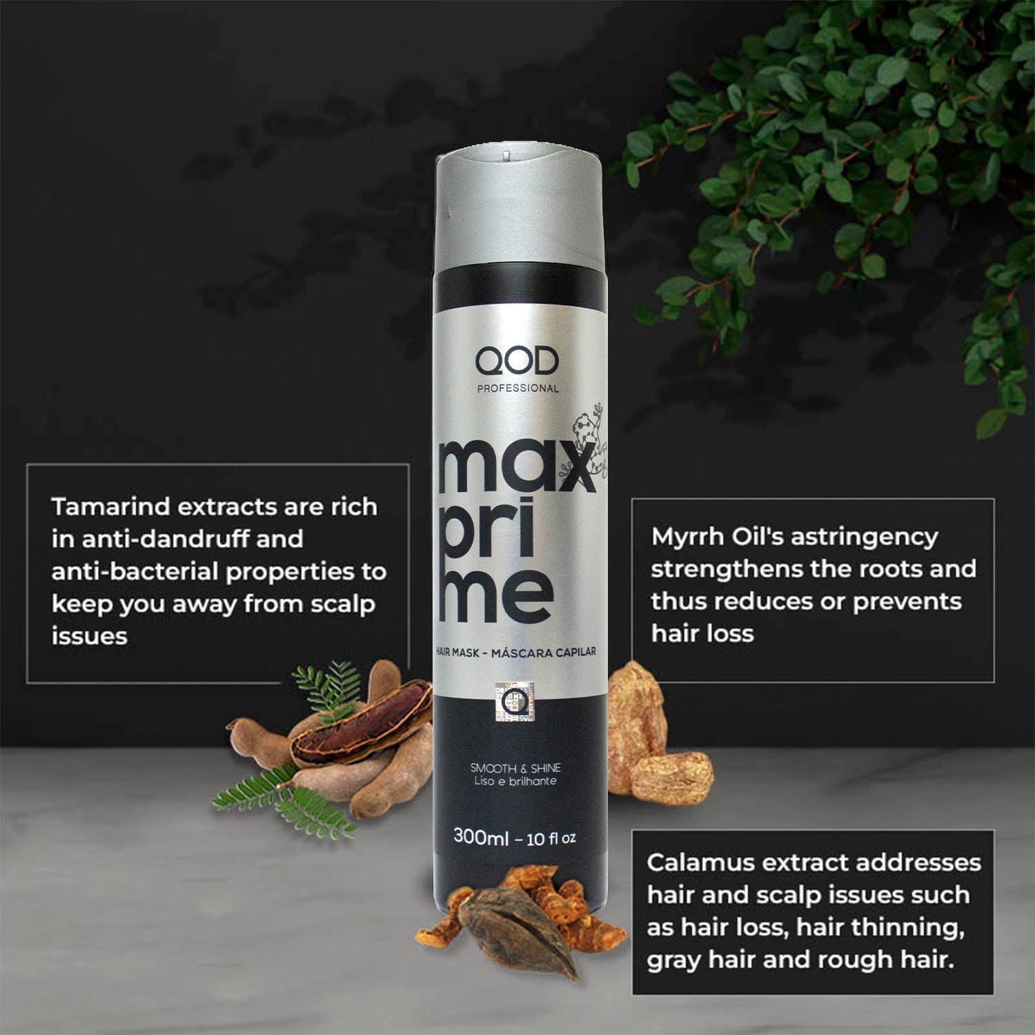 QOD 300ml hair mask for straight hair
