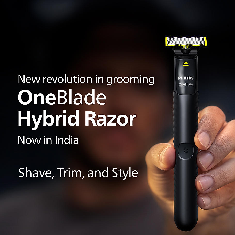 Philips OneBlade - Hybrid Trimmer & RazorI Face + Body I No Cuts Grooming for Private Parts I Best Zero Trim for Face and Body I Includes - 2 Blades, 2 body Comb & 3 Trim combs I QP1624/10