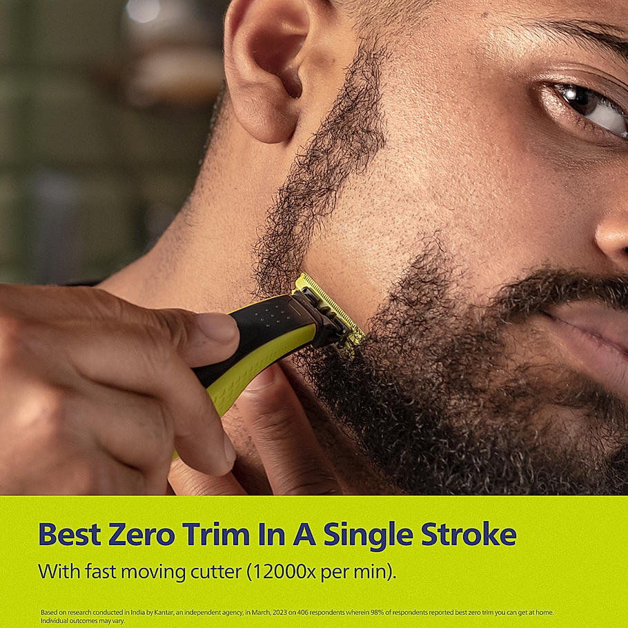 Philips OneBlade- I Hybrid Trimmer & Razor I Trim, Edge & Shave | 2x Powerful Motor | Longer Battery Life I No Skin Irritation as Blade Never Touches Skin | Dual Protection Technology | QP2724/10