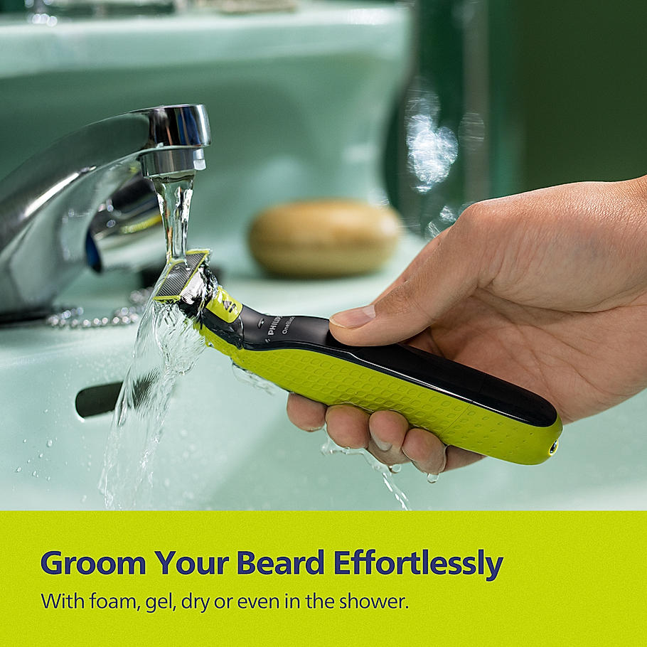 Philips OneBlade- I Hybrid Trimmer & Razor I Trim, Edge & Shave | 2x Powerful Motor | Longer Battery Life I No Skin Irritation as Blade Never Touches Skin | Dual Protection Technology | QP2724/10