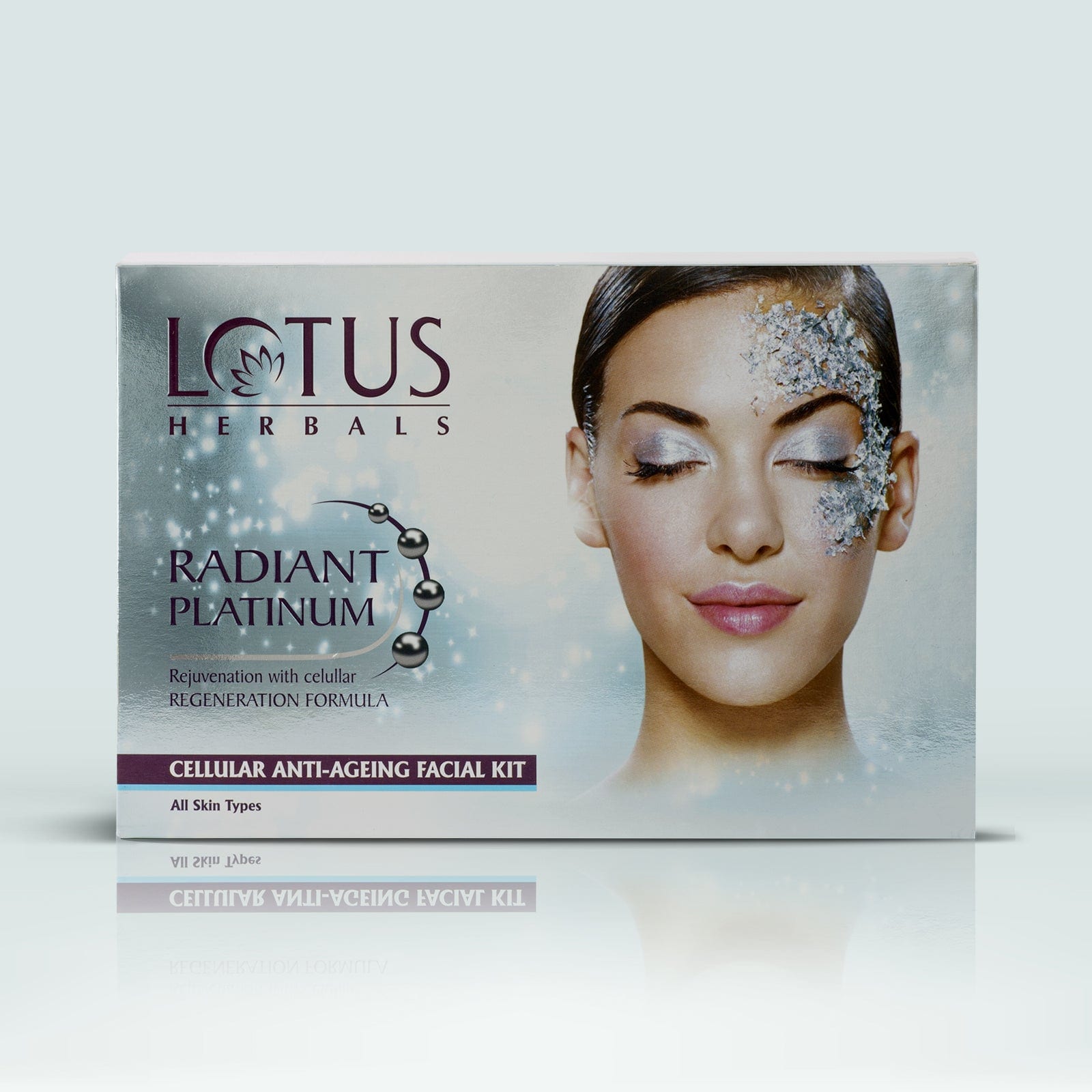 Lotus Herbals Radiant Platinum Cellular Anti-Ageing Salon Grade Single Facial Kit, 37g