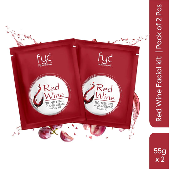 fyc-professional-redwine-facial-pouch-combo-55gx2-tightening-skin-repair-kit - Buy from Indicrest