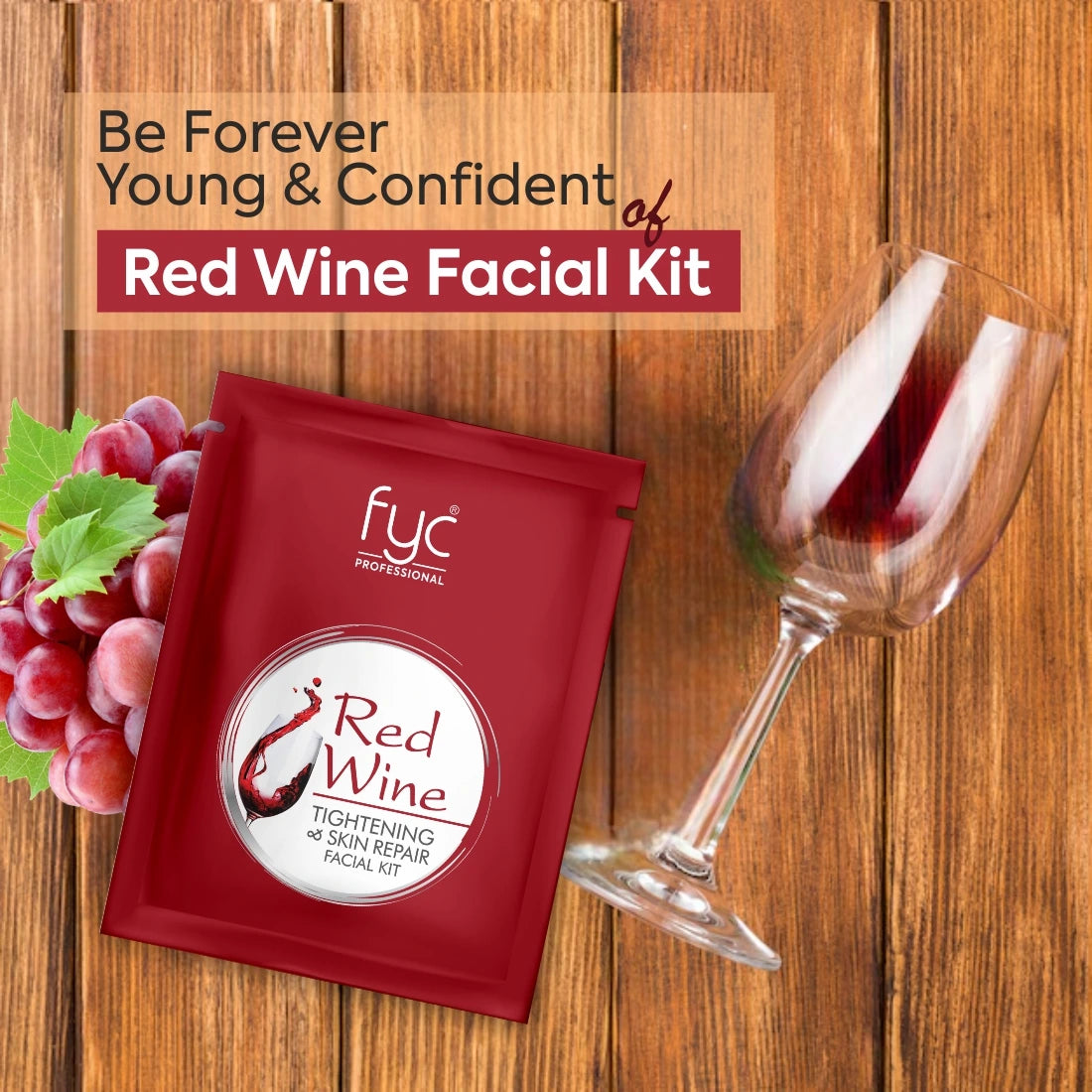 fyc-professional-redwine-facial-pouch-combo-55gx2-tightening-skin-repair-kit - Image 2 - Buy from Indicrest
