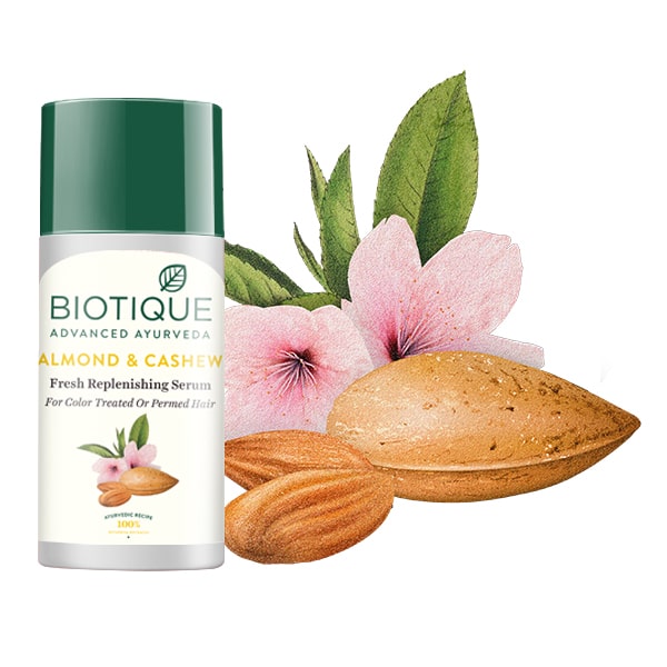 Biotique Almond & Cashew Colour Protect Hair Serum, 40ml - Image 2 - Buy from Indicrest