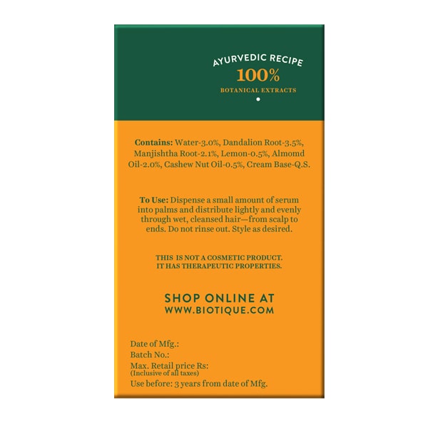 Biotique Almond & Cashew Colour Protect Hair Serum, 40ml - Image 5 - Buy from Indicrest