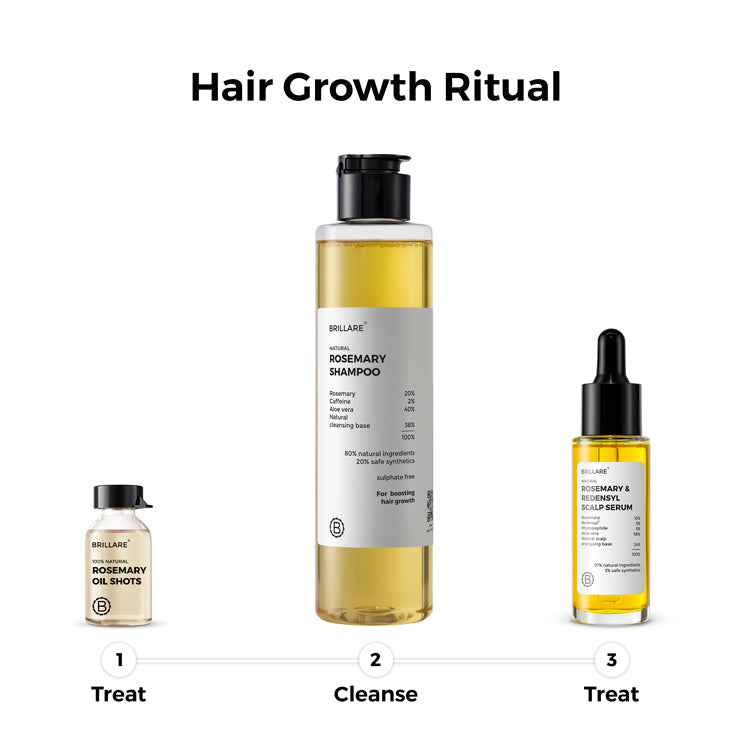 Brillare Rosemary Shampoo for Visible Hair Growth, 200ml - Image 6 - Buy from Indicrest
