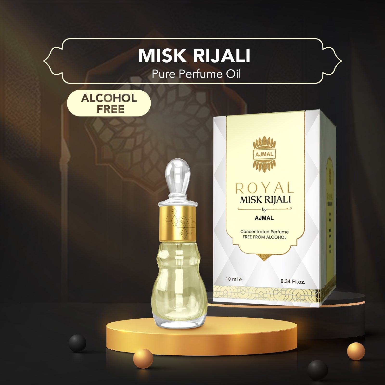 ROYAL-MISK-RIJALI Non-Alcoholic Attar 10ML for Men & Women - Image 2 - Buy from Indicrest