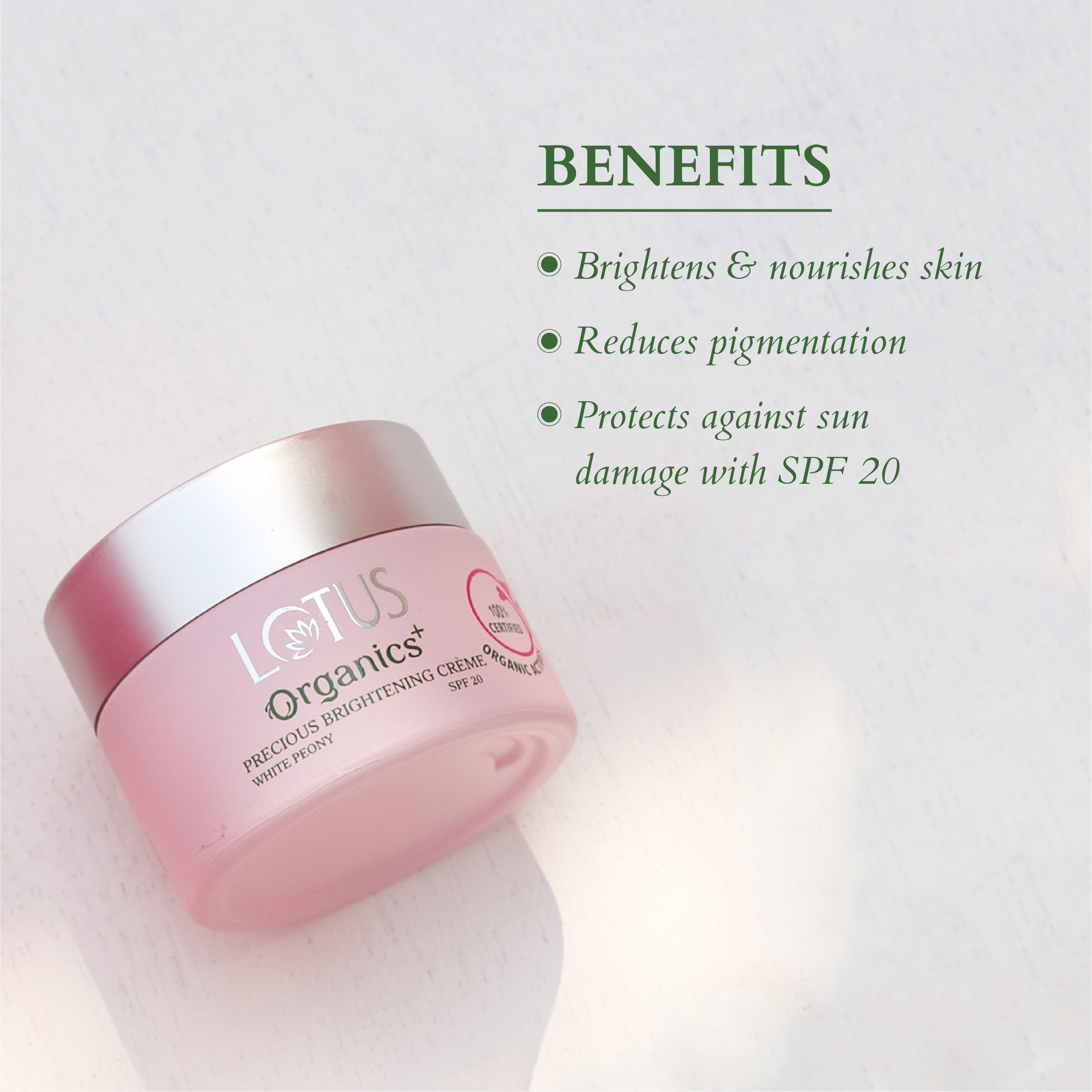 Lotus Herbals Precious Brightening Radiant Beauty Combo, 50g + 15ml