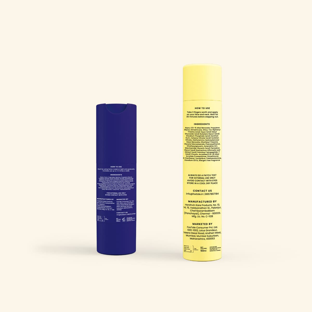 Foxtale Rapid Wrinkle Reduction SPF 70 Matte Finish Sunscreen + 0.15% Retinol Night Serum - Image 7 - Buy from Indicrest