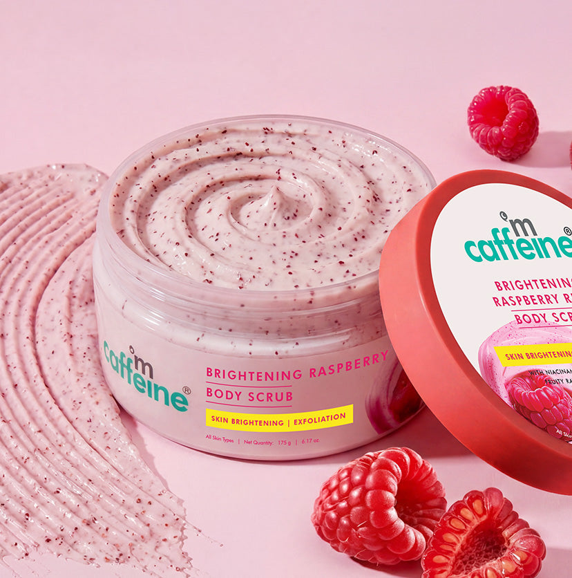 Mcaffeine Brightening Raspberry Body Scrub | Vit C Rich, 175g - Buy from Indicrest