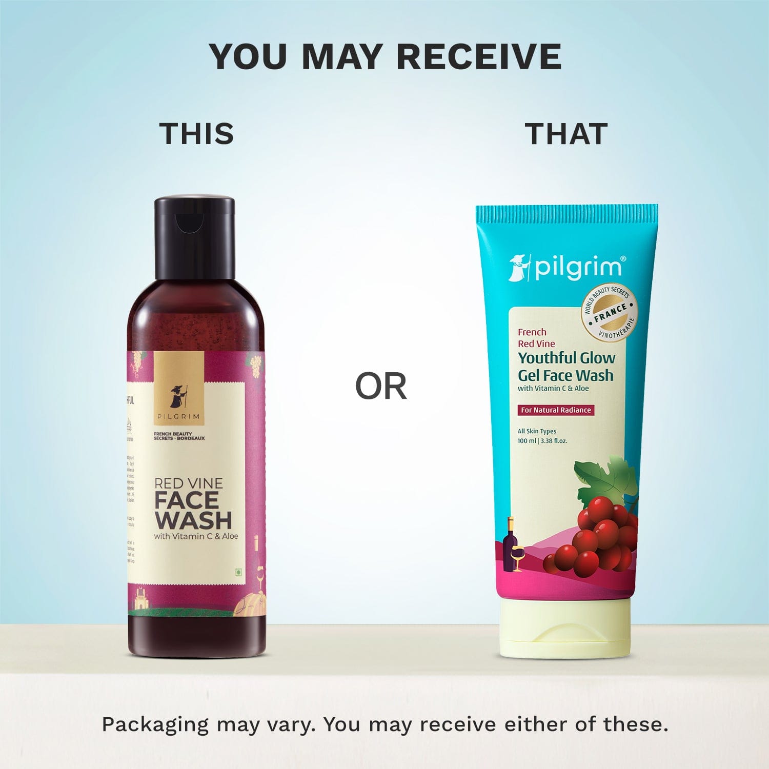 Pilgrim Red Vine Youthful Glow Gel Face Wash with Vitamin C & Aloe, 100ml - Image 2 - Buy from Indicrest